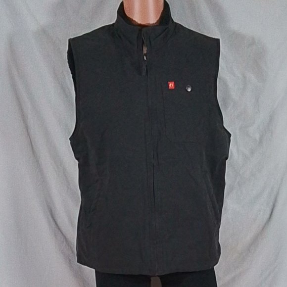 American Outdoorsman Other - Men's The American Sportsman Solid Sherpa Lined Twill Vest - Raven - Large - NWT